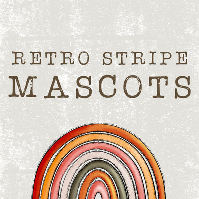 Retro Stripe Mascot Designs