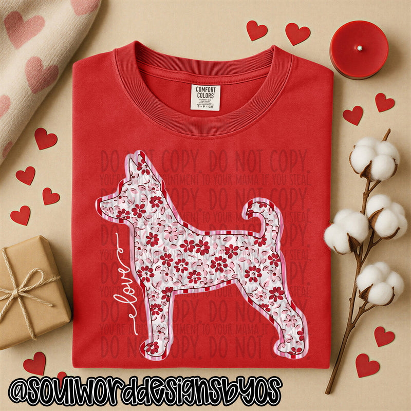 Valentine Faux Quilted Dogs - DIGITAL DOWNLOAD