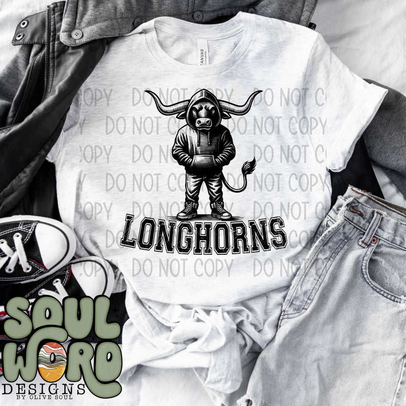 Longhorns Cool Mascot - DIGITAL DOWNLOAD