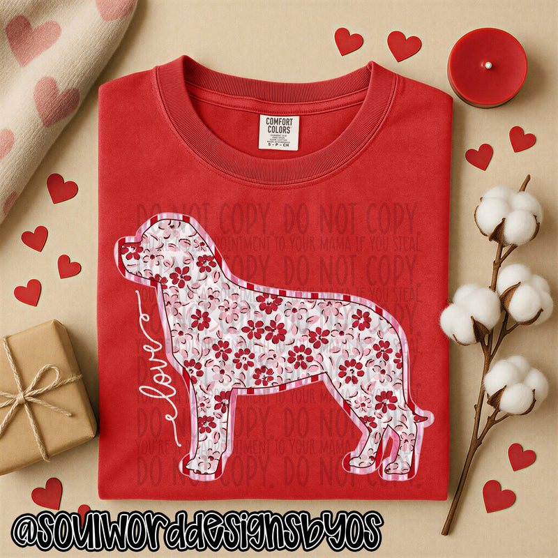 Valentine Faux Quilted Dogs - DIGITAL DOWNLOAD