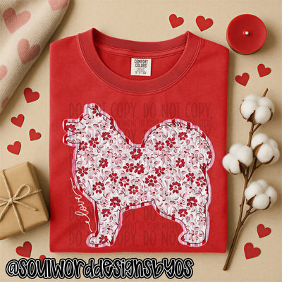 Valentine Faux Quilted Dogs - DIGITAL DOWNLOAD