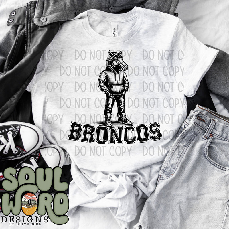 Broncos Cool Mascot - DIGITAL DOWNLOAD