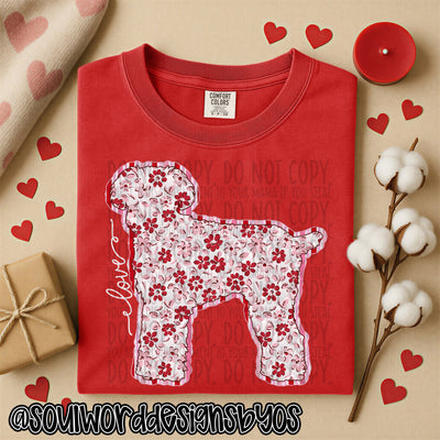 Valentine Faux Quilted Dogs - DIGITAL DOWNLOAD