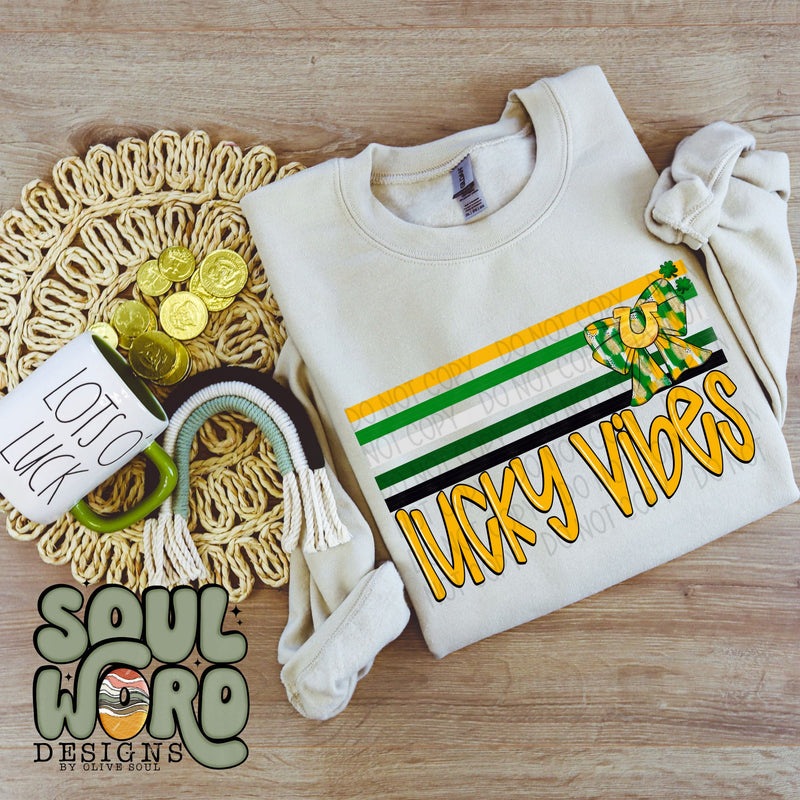 Lucky Vibes Retro Stripe - DIGITAL DOWNLOAD