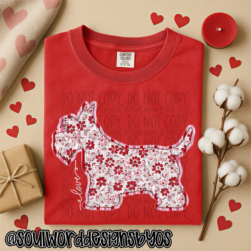 Valentine Faux Quilted Dogs - DIGITAL DOWNLOAD