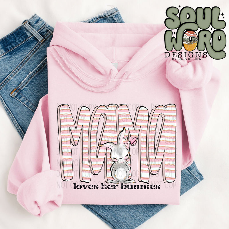 Mama Loves Her Bunnies Doodle- DIGITAL DOWNLOAD