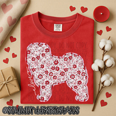 Valentine Faux Quilted Dogs - DIGITAL DOWNLOAD