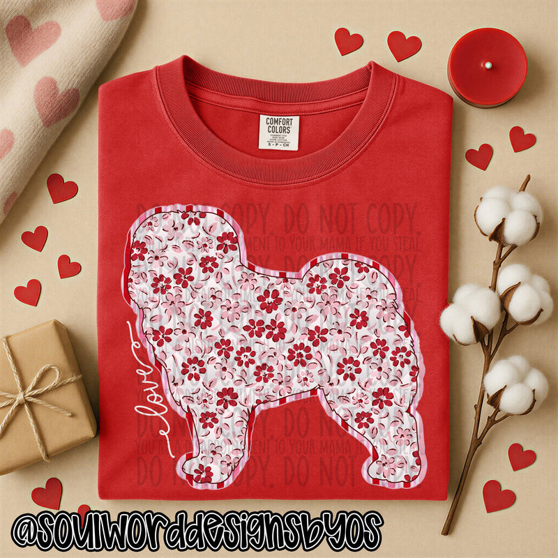 Valentine Faux Quilted Dogs - DIGITAL DOWNLOAD