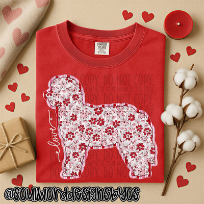 Valentine Faux Quilted Dogs - DIGITAL DOWNLOAD