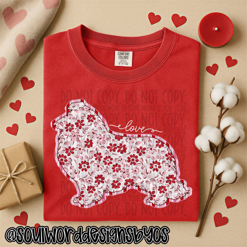 Valentine Faux Quilted Dogs - DIGITAL DOWNLOAD