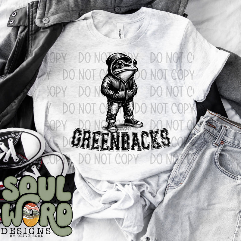 Greenbacks Frog Cool Mascot - DIGITAL DOWNLOAD