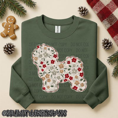 Christmas Faux Quilted Dogs Round 1 - DIGITAL DOWNLOAD