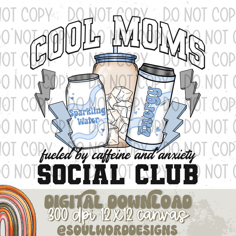 Cool Moms Social Club Blue - DIGITAL DOWNLOAD