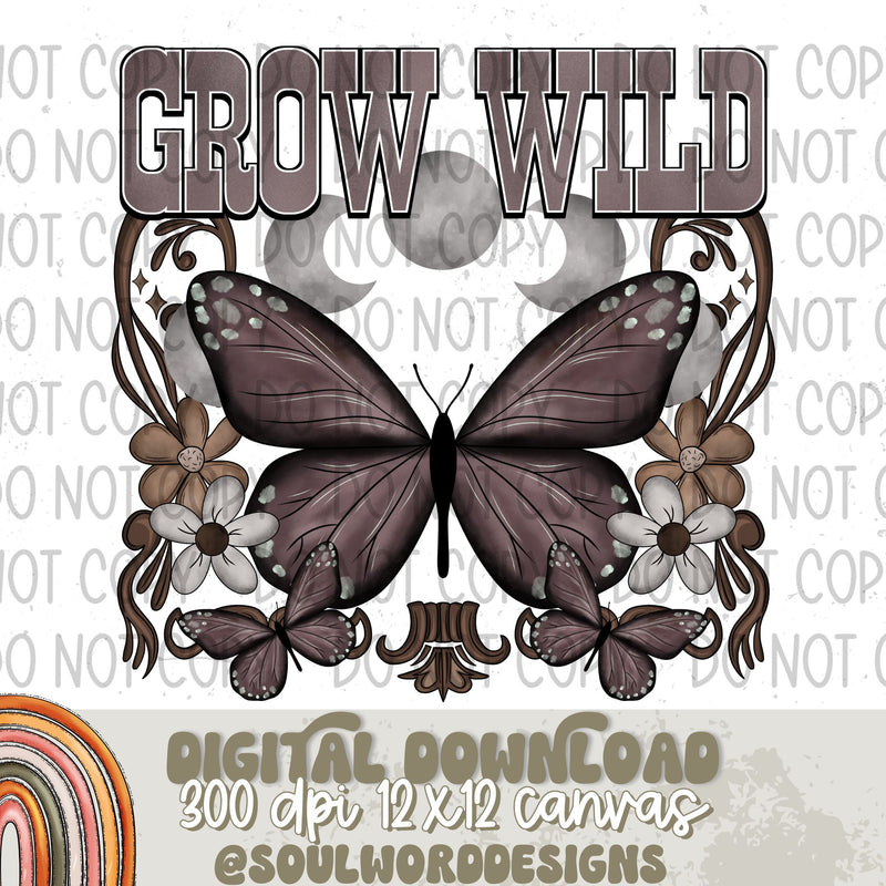 Grow Wild Butterfly - DIGITAL DOWNLOAD