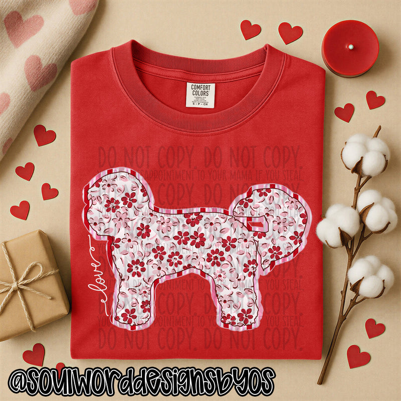 Valentine Faux Quilted Dogs - DIGITAL DOWNLOAD