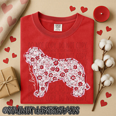 Valentine Faux Quilted Dogs - DIGITAL DOWNLOAD