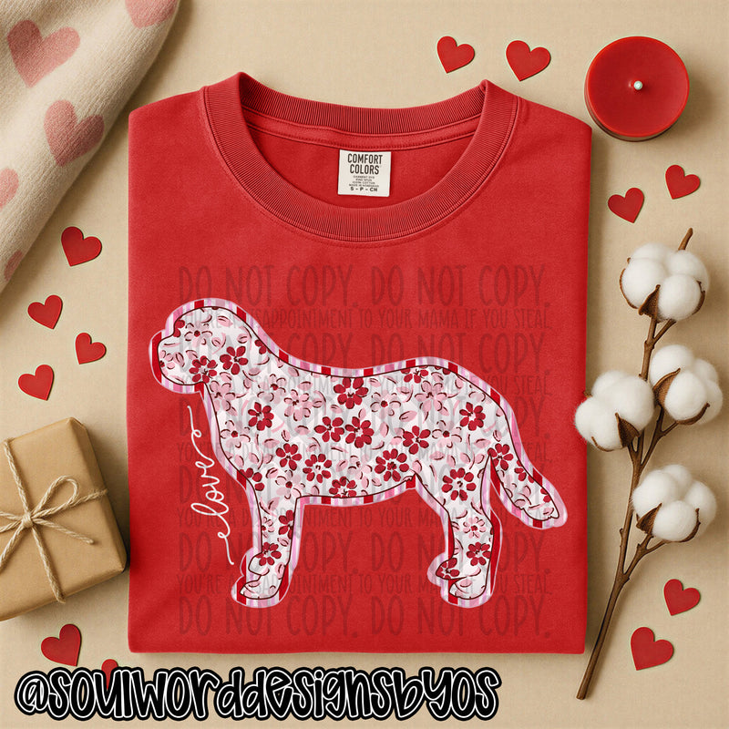 Valentine Faux Quilted Dogs - DIGITAL DOWNLOAD
