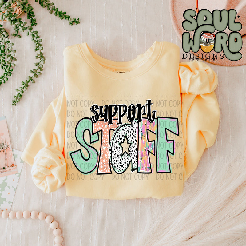 Support Staff Bright Doodle - DIGITAL DOWNLOAD