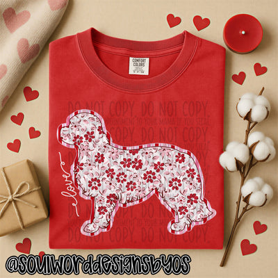 Valentine Faux Quilted Dogs - DIGITAL DOWNLOAD