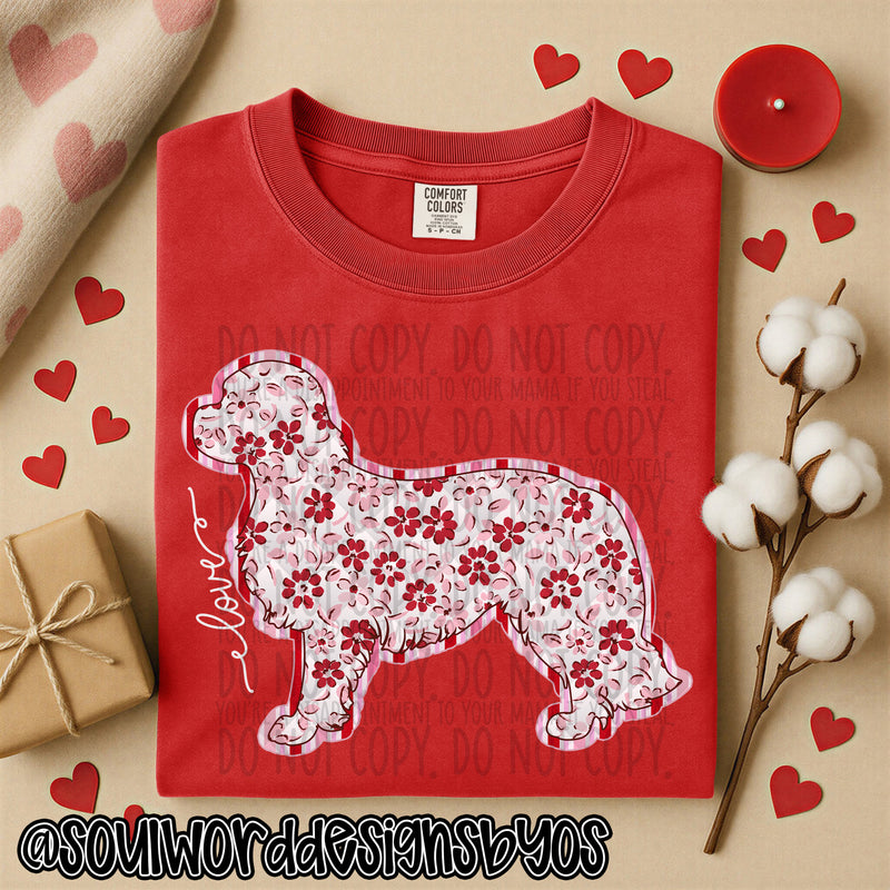 Valentine Faux Quilted Dogs - DIGITAL DOWNLOAD