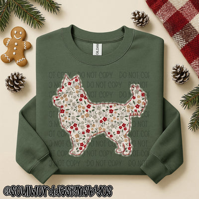 Christmas Faux Quilted Dogs Round 3 - DIGITAL DOWNLOAD