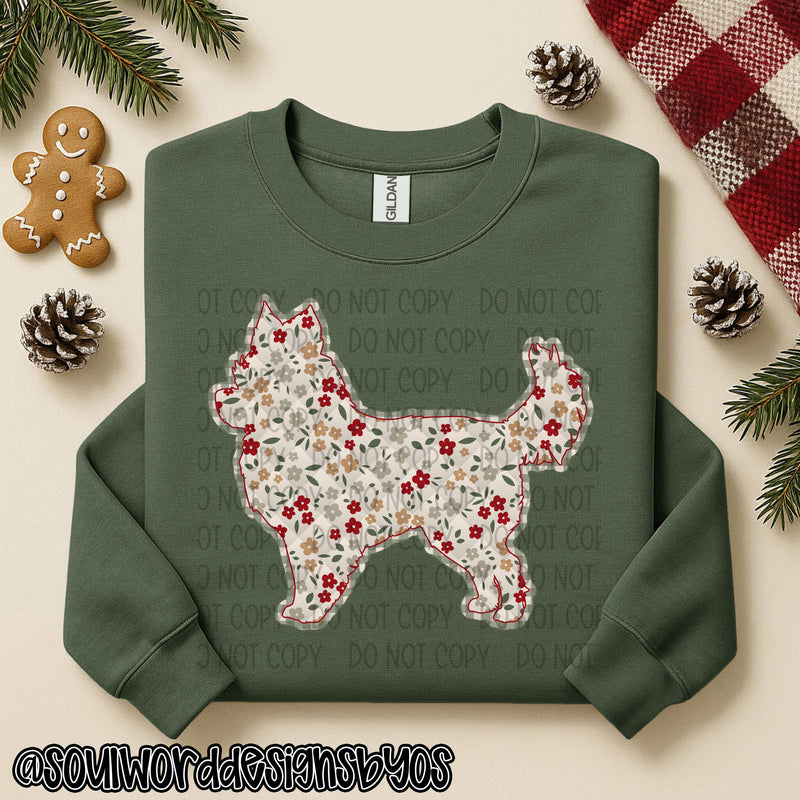 Christmas Faux Quilted Dogs Round 3 - DIGITAL DOWNLOAD