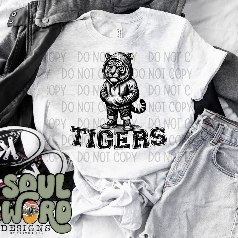 Tigers Cool Mascot - DIGITAL DOWNLOAD