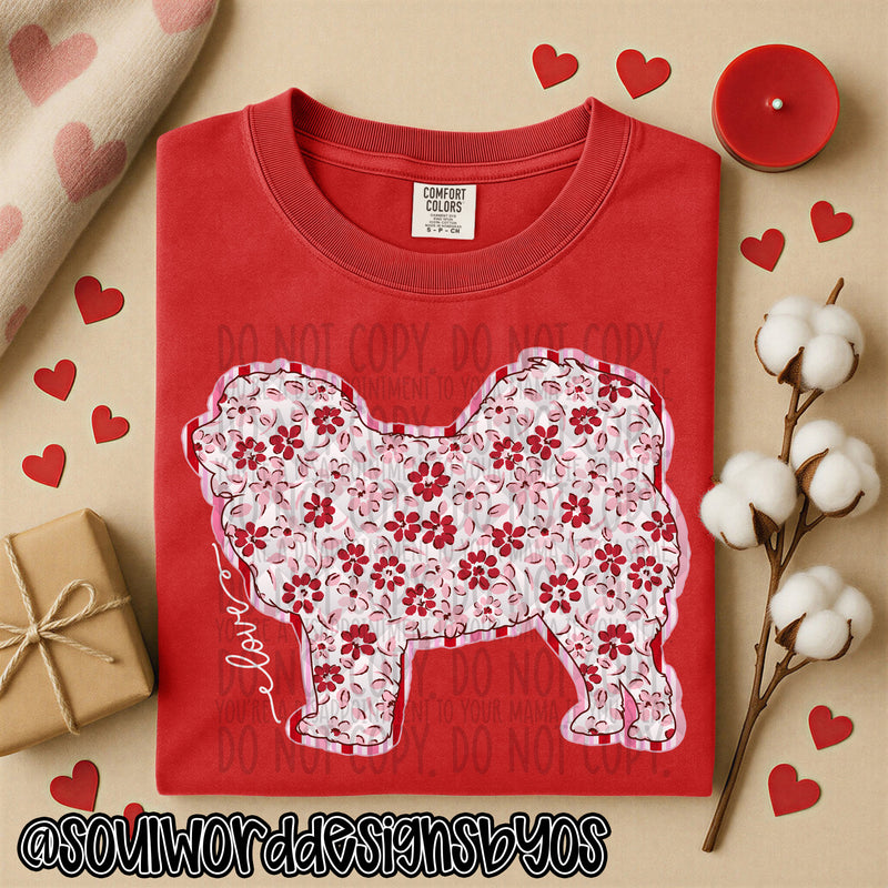 Valentine Faux Quilted Dogs - DIGITAL DOWNLOAD