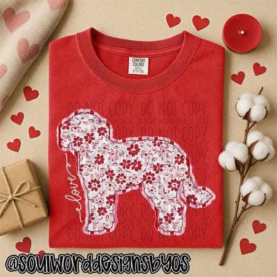 Valentine Faux Quilted Dogs - DIGITAL DOWNLOAD