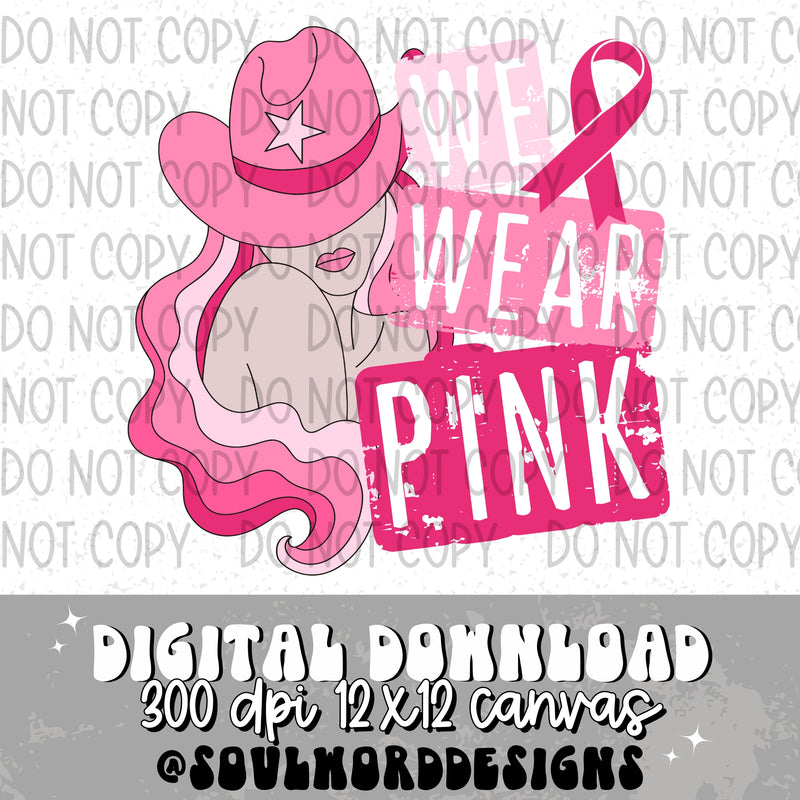 Pink Ribbon Cowgirl - DIGITAL DOWNLOAD