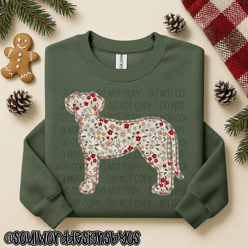 Christmas Faux Quilted Dogs Round 2 - DIGITAL DOWNLOAD
