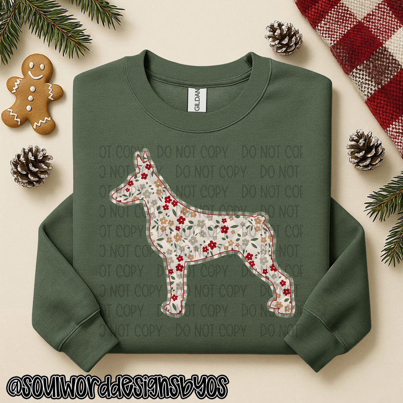 Christmas Faux Quilted Dogs Round 3 - DIGITAL DOWNLOAD