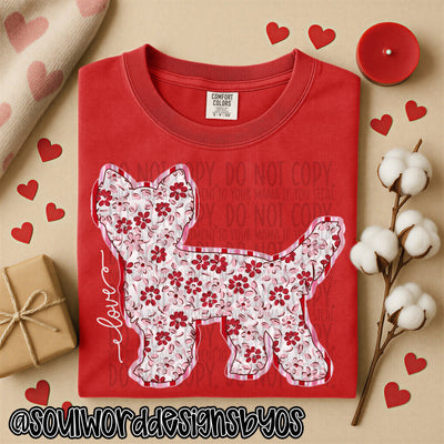 Valentine Faux Quilted Dogs - DIGITAL DOWNLOAD