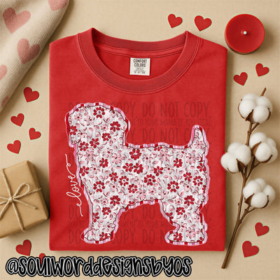 Valentine Faux Quilted Dogs - DIGITAL DOWNLOAD