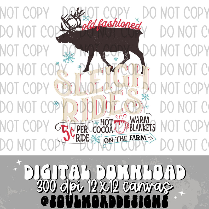 Old Fashioned Sleigh Rides - DIGITAL DOWNLOAD