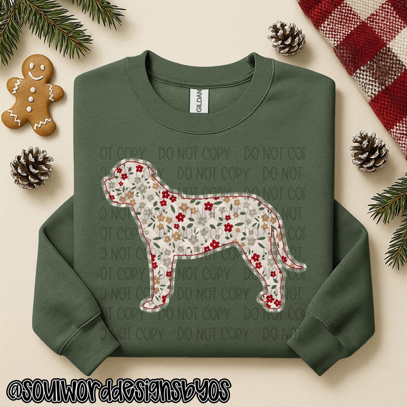 Christmas Faux Quilted Dogs Round 2 - DIGITAL DOWNLOAD