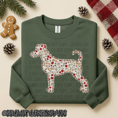 Christmas Faux Quilted Dogs Round 3 - DIGITAL DOWNLOAD