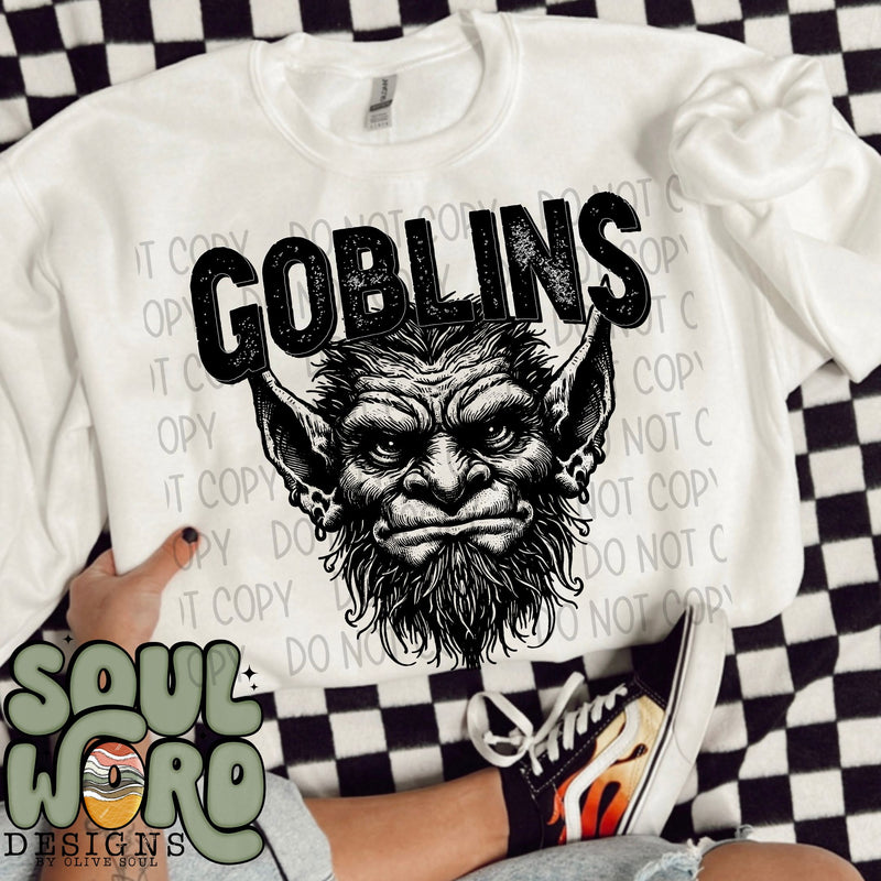 Goblins Mascot Black & White - DIGITAL DOWNLOAD