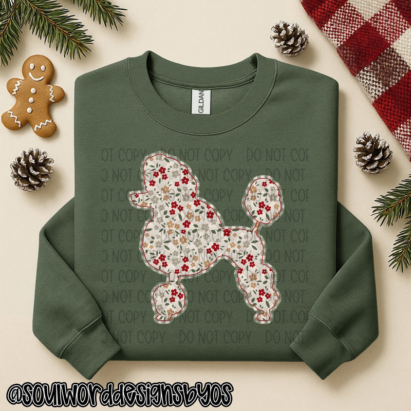 Christmas Faux Quilted Dogs Round 3 - DIGITAL DOWNLOAD