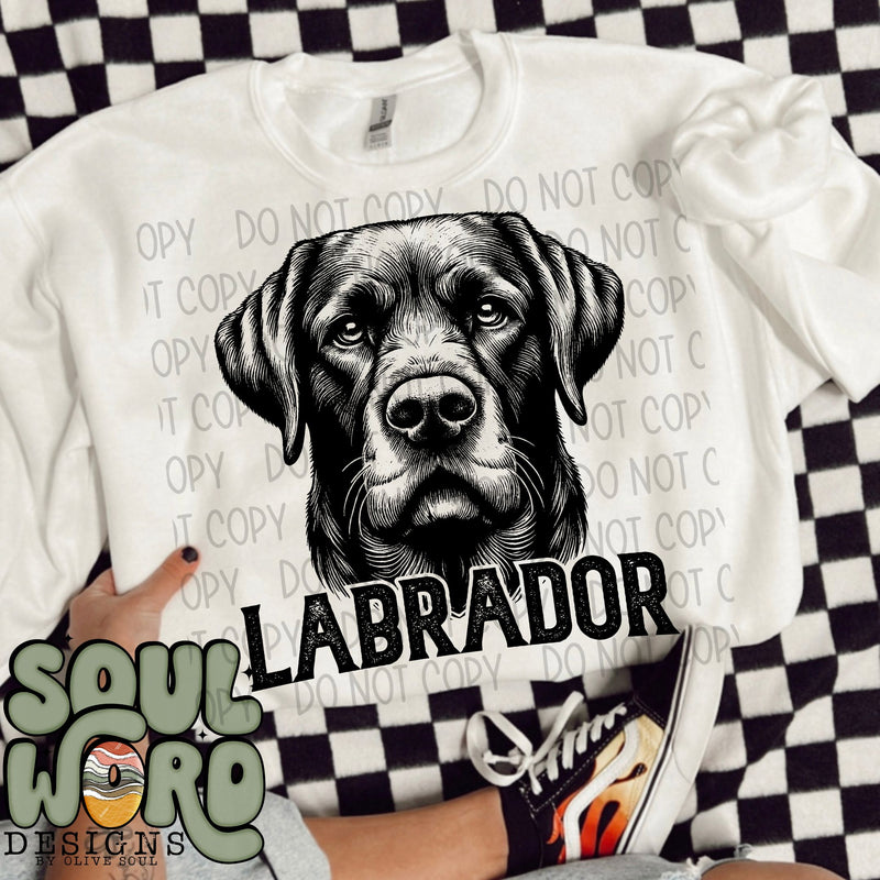Labrador Dog Portrait Single Color - DIGITAL DOWNLOAD