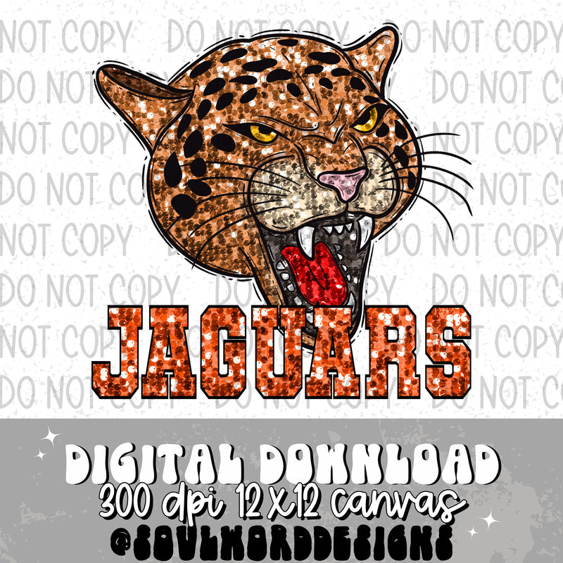 Jaguars Sequin Mascot - DIGITAL DOWNLOAD