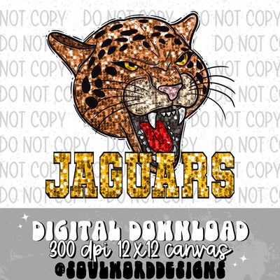 Jaguars Sequin Mascot - DIGITAL DOWNLOAD