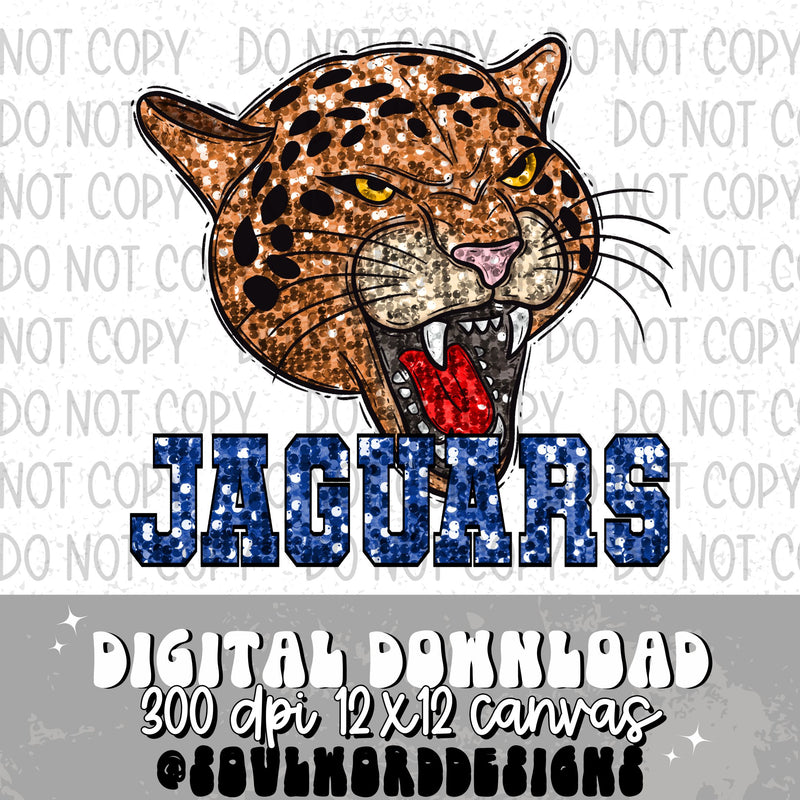 Jaguars Sequin Mascot - DIGITAL DOWNLOAD