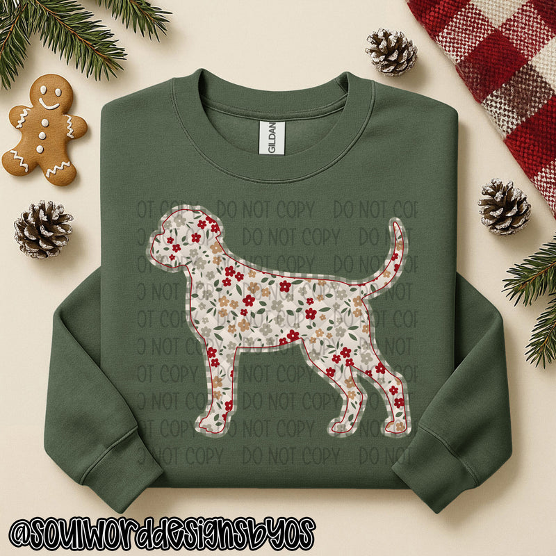 Christmas Faux Quilted Dogs Round 1 - DIGITAL DOWNLOAD