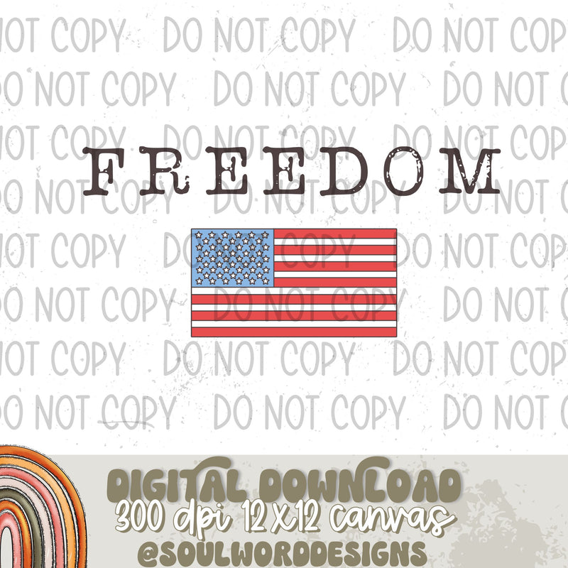 Freedom Simple Flag - DIGITAL DOWNLOAD