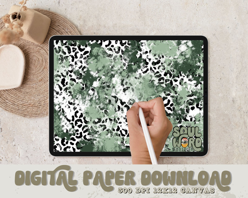 Green Mashup 12x12 Digital Paper Design - DIGITAL DOWNLOAD