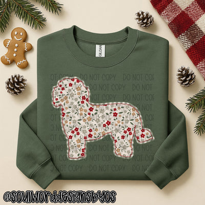 Christmas Faux Quilted Dogs Round 2 - DIGITAL DOWNLOAD