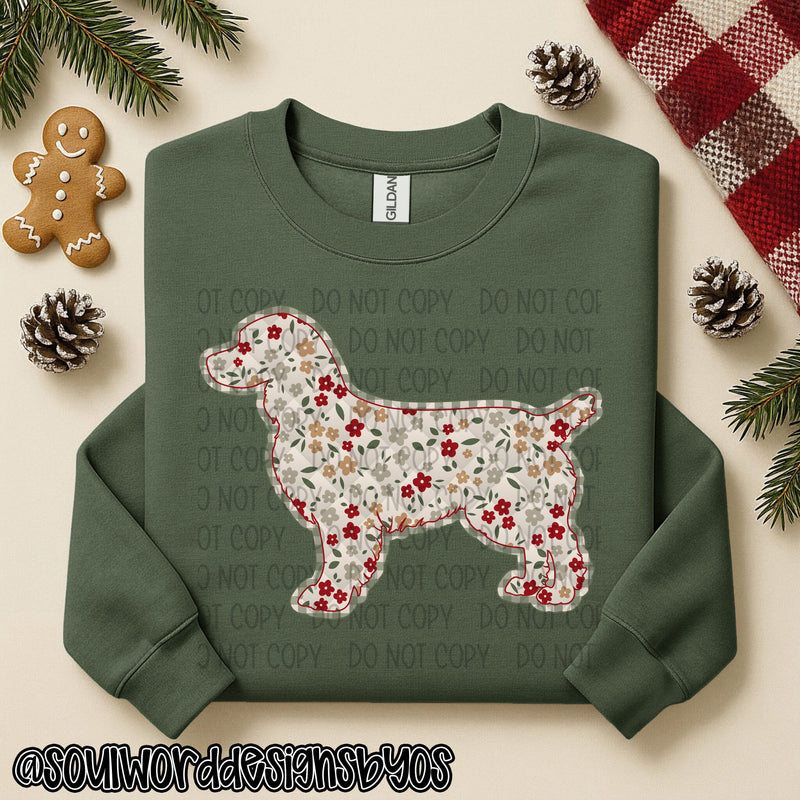 Christmas Faux Quilted Dogs Round 1 - DIGITAL DOWNLOAD