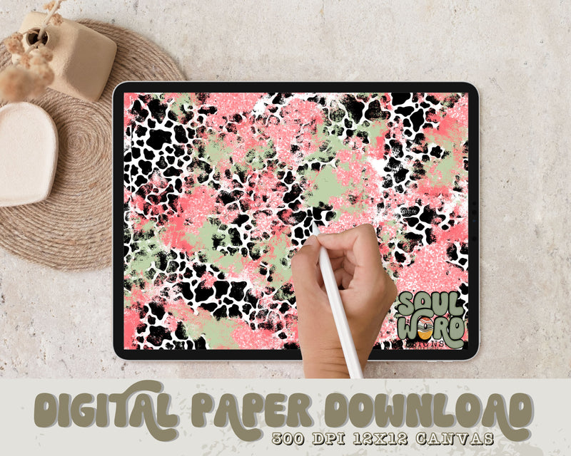 Watermelon Mashup 12x12 Digital Paper Design - DIGITAL DOWNLOAD