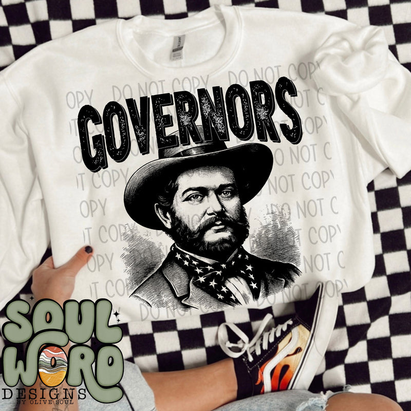 Governors Mascot Black & White - DIGITAL DOWNLOAD